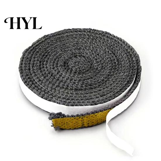 High Temperature Stove Seal Strip 10/12/15MMx2M Fiberglass Fireplace Door Sealing Self-adhesive Wood Tape Replacement Flat Gasket Rope
