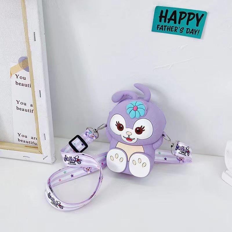 Очаровательный мультяшный силиконовый кошелек для монет в виде кролика и сумочка через плечо для маленькой девочки