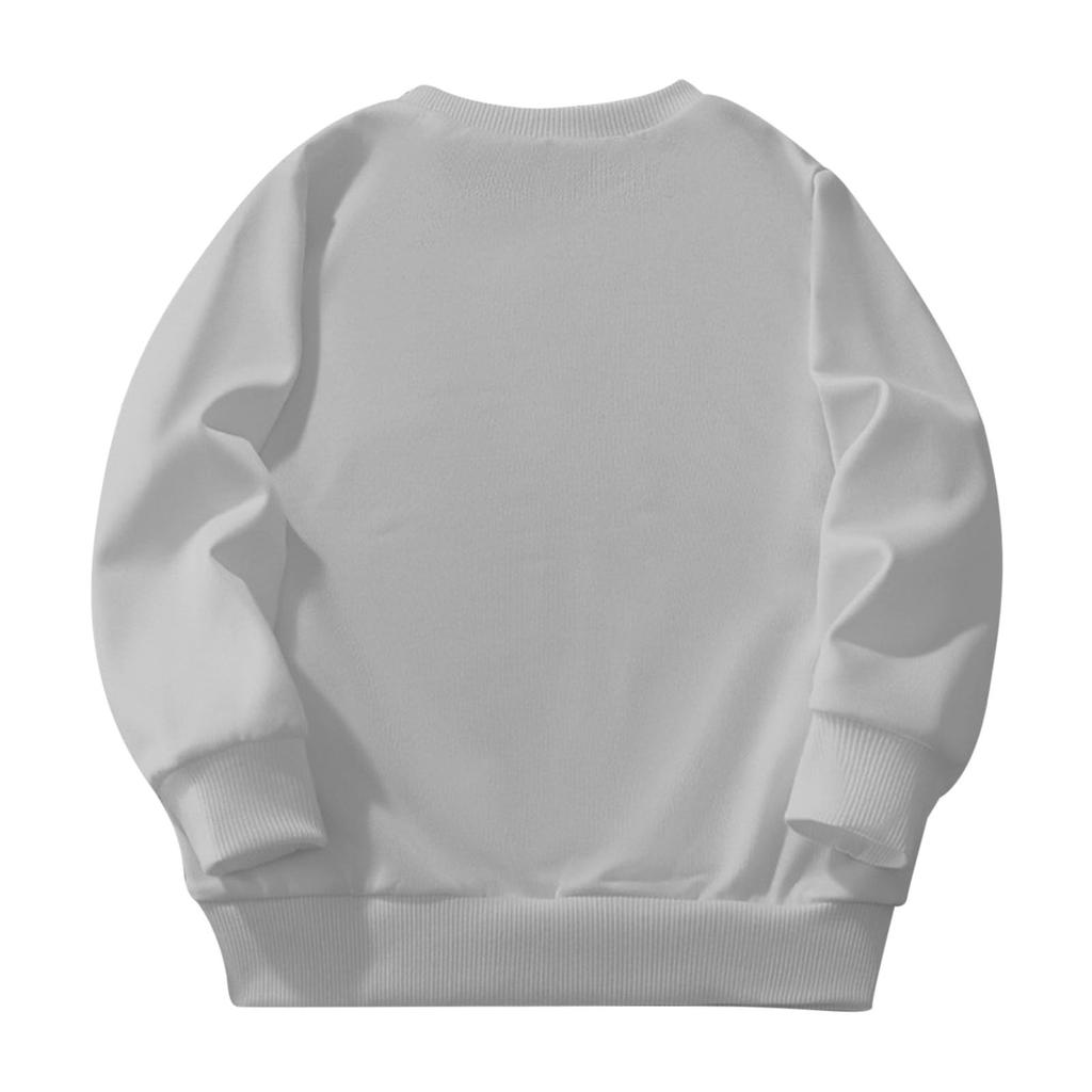 Свитшоты для малышей, девочек и мальчиков, свитер с круглым вырезом и длинными рукавами, хлопковый однотонный свитер, рубашки