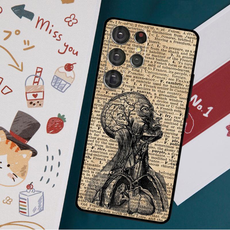 Медицинский чехол с изображением человеческих органов и сердца для Samsung Galaxy S23 S22 S21 Ultra S20 FE Note 20 Ultra S8 S9 S10 Note 10 Plus, чехол