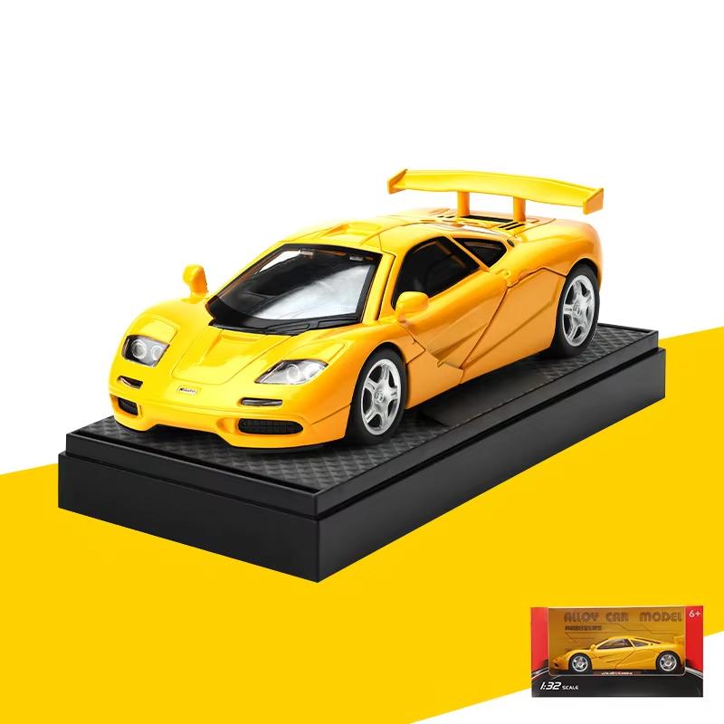1:32 McLaren F1 XP4 XP5 1933 Supercar Alloy Metal Diecast Model Car Sound And Light Pull Back Children's Toys Car Holiday Gifts