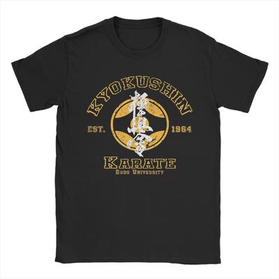 Мужская футболка Kyokushin Karate Budo Университетские Боевые Футболки Повседневные Летняя Футболка Винтажные 100% Хлопок Топы Идея для Подарка