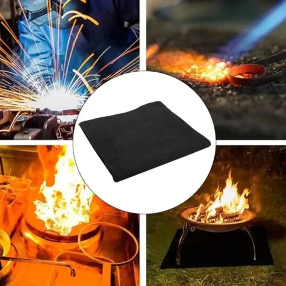 Black Carbon Fiber Felt Fireproof Torch Shield Mat for Insulation Welding