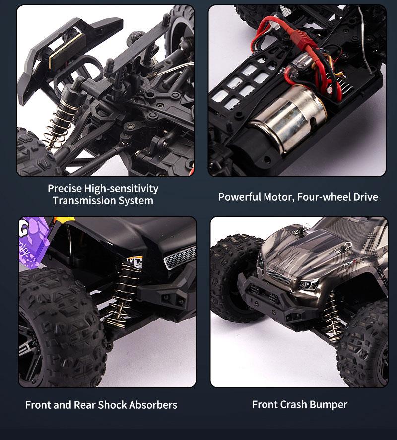 Радиоуправляемая машина 55 км/ч 4WD Внедорожник 1/14 Грузовики с дистанционным управлением Высокоскоростной автомобиль Привод по бездорожью Дрифт Гоночные игрушки для взрослых Мальчиков