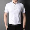 Летняя новая мужская рубашка с короткими рукавами, мужская рубашка для отдыха с лацканами без утюга