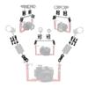 360° Aluminum Ball Head Butterfly Clip Diving Flash Light Arm Underwater Camera Bracket For GoPro12 DJI OSMO Action4 Insta360
