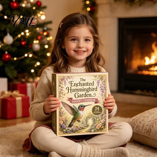 Birthday Gifts for Children 2026 Hummingbird Advent Calendar, 24-Day Acrylic Ornament Set with Bird Figure Collectible Gift Nature Lovers Countdown,