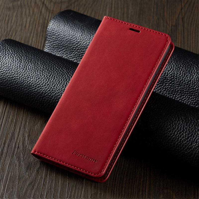 Magnetic Leather Case For iPhone 12 11 XR Samsung S20 A51 A71 Xiaomi Redmi 9C Note 9 Huawei P30 P40 Luxury Wallet Flip Cards Holder Stand Phone Cover