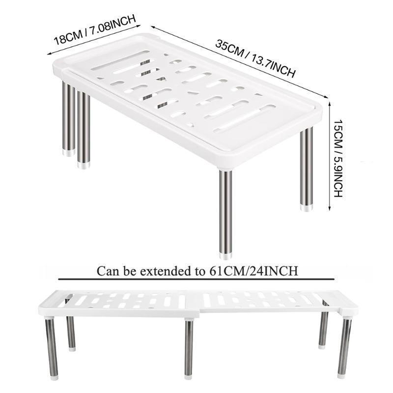 2026 Bestseller Expandable Cabinet Shelf Kitchen Cupboard Organizer Free Standing Spice Rack Retractable Storage Racks