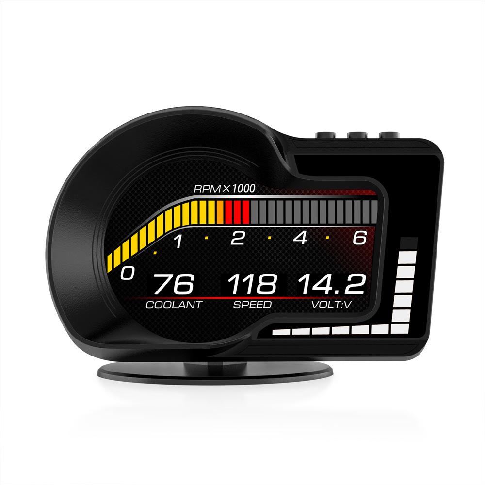 HUD для мода F15: OBD-дисплей для скорости, оборотов двигателя, температуры охлаждающей жидкости и масла, расхода топлива, турбонаддува и часов