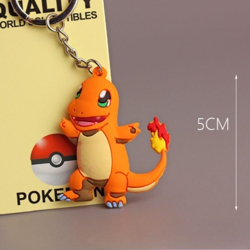 Мягкие силиконовые брелоки Charmander Bulbasaur Sandshrew ПВХ брелоки Милые мультяшные аниме брелоки Детские игрушки Подарок