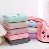 Быстросохнущее полотенце для купания с милым мультяшным принтом для младенцев - мягкое, впитывающее, толстое, коралловый флис