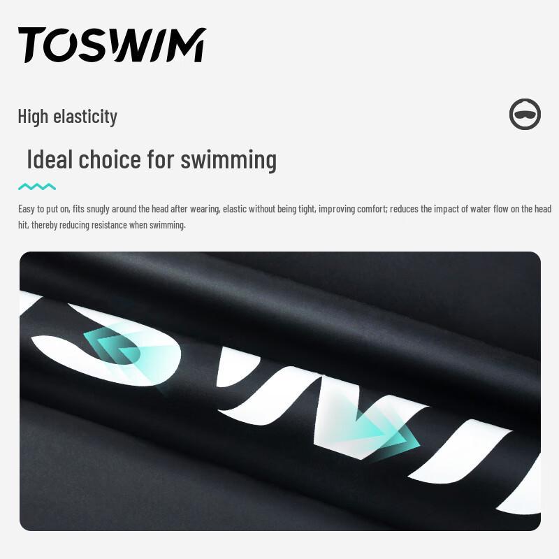Экологичная силиконовая шапочка для плавания TOSWIM для длинных волос