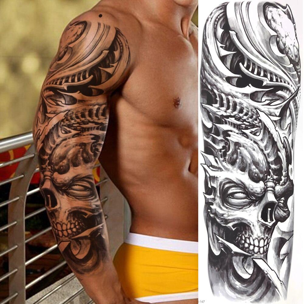 3D Солдат ВВС Вся Рука Временные Татуировки Наклейка Для Мужчин Женщин Взрослых Военный Корабль Компас Поддельный Рукав Татуировки Татуировки Бедро