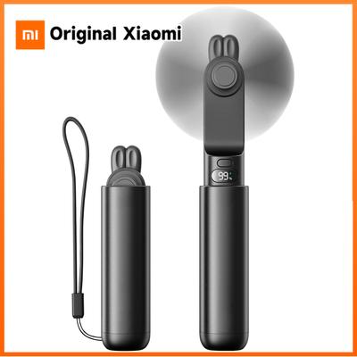 Xiaomi Портативный вентилятор Мини милый ручной вентилятор Светодиодный дисплей USB 2000 мАч Перезаряжаемый Ручной Маленький Карманный Вентилятор с Функцией Power Bank