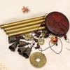 4-tube Pine Wood Metal Bronze Zhaocai Jinbao Dafeng Chime Home Outdoor Decoration