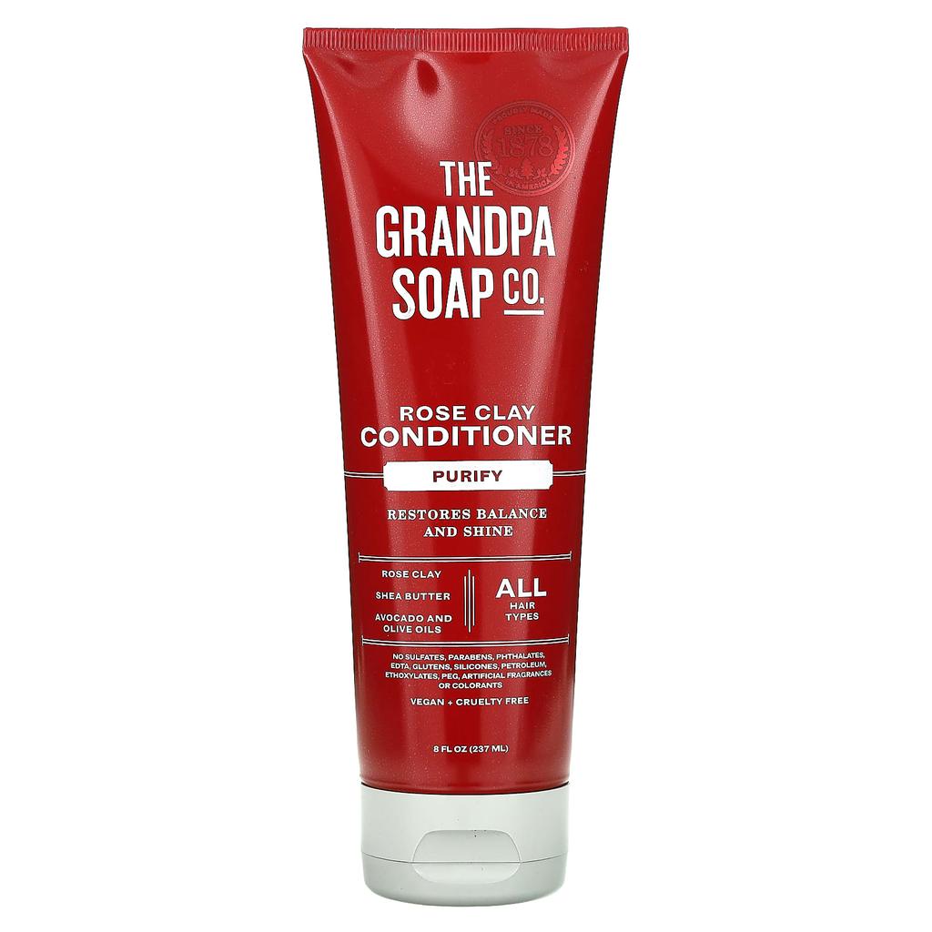 The Grandpa Soap Co. Rose Clay Conditioner, Purify, 237 Ml (8 Fl Oz)