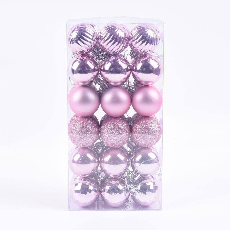Блестящие 4-сантиметровые подвески в виде рождественских шаров (Упаковка 36 штук)