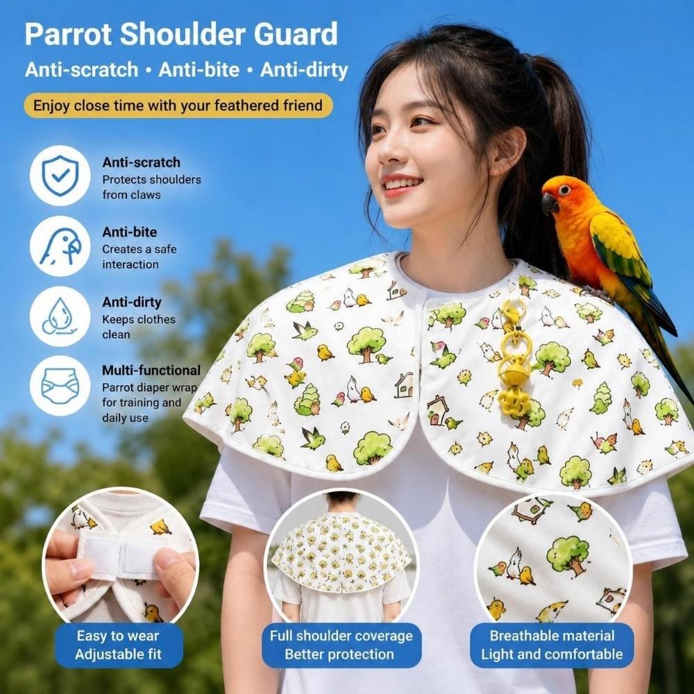 Convenient Parrot Shoulder Guard Washable Parrot Shoulder Cape Parrot Diaper Wrap Training