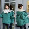 Women's Fashion Casual Fall Winter Solid Color Print Long Sleeve Thicken Jackets & Coats Down Coats