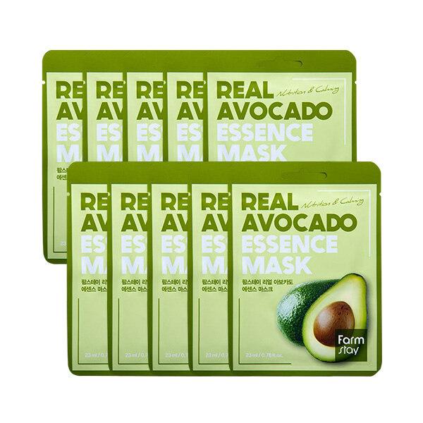 Farmstay_Real Avocado Essence Mask 23ml x 10 sheets