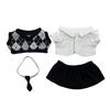 AXLUCE - Plush Clothes - 10cm - Plush Toy - Clothes - Uniform - Doll (Girls (Black))