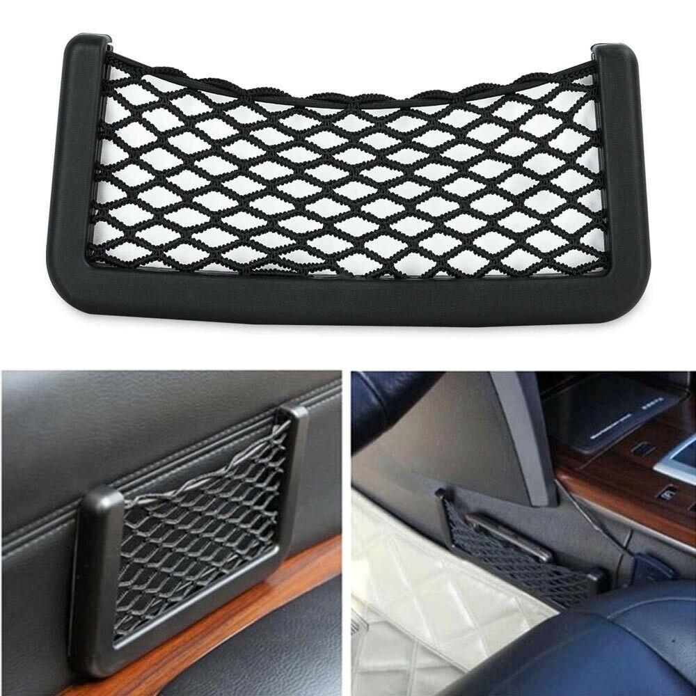 Автомобильная многофункциональная сетка для хранения, карманный органайзер для мелочей, ключей-карт, липкий держатель для телефона, сиденье, задняя боковая дверь, стена, домашний автомобиль