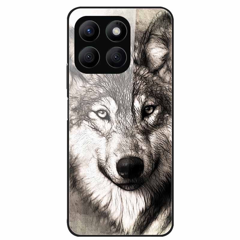 For Honor X8C Case Tempered Glass Hard PC Back Shell for Honor X8C 4G Phone Cases Bumper Covers for HonorX8C X 8C Fashion Shells
