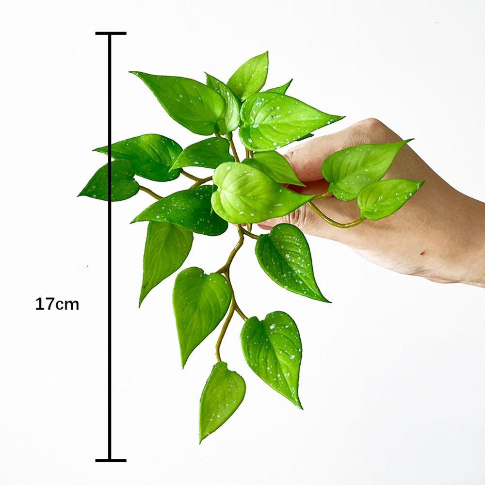 Handmade Artificial Copper Coin Grass Plants Soft Mini Bouquet Fake Ivy Leaf Leaves  Office