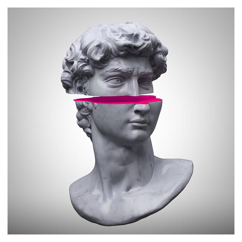 Современные картины «Дэвид, дующий розовый пузырь», холст, картина для декора гостиной, настенный художественный принт, скульптура Дэвида, принты, Куадрос