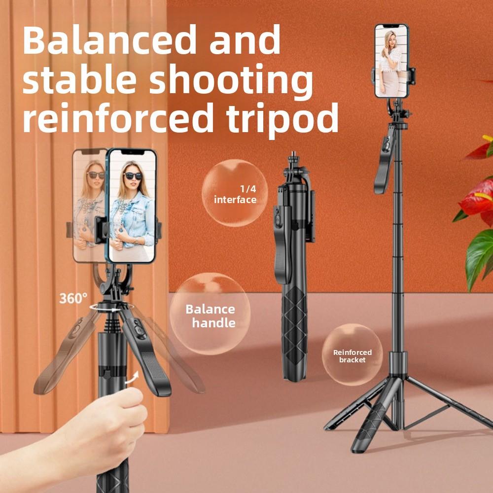 Portable Handheld Telescopic Selfie Stick 1.53m Selfie Stick Tripod Live Broadcast