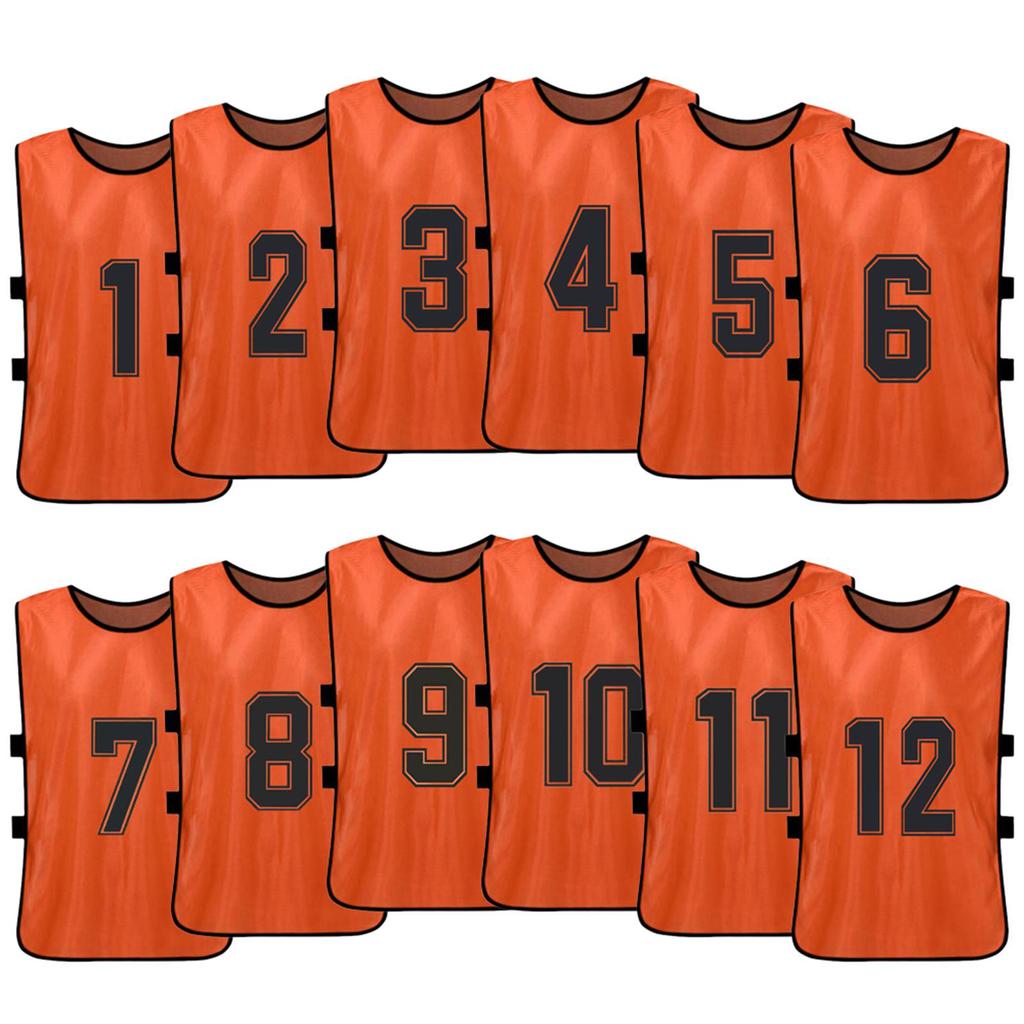 6PCS Kid S Football Pinnies Quick Drying Soccer Jerseys Youth Sports Scrimmage Basketball Team Training Numbered Bibs