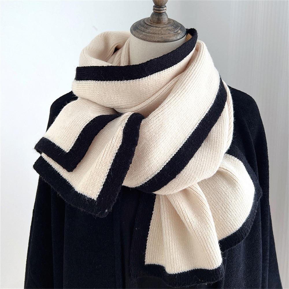 Thick Knitted Scarves Winter Warm Neckerchief Fashion Wool Scarf for Women Female