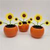 Car Dashboard Decor Bobble Swing Toys Dancing Sun Flower Solar Toy Sunflower Ornament Solar Powered