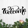 Metal WELCOME Art Wall Sign Decor | Bedroom Decor | Home Indoor Outdoor Decor Gifts Metal Wall Art Garden Farm Decoration