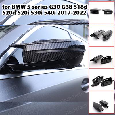 2 шт. модифицированные накладки на зеркала с рисунком под карбон для BMW 5 серии G30 G38 518d 520d 520i 530i 540i 2017-22 стиль M4 LHD