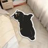 Ковер из искусственного кашемира с рисунком мультяшного кота для семейной спальни, толстое одеяло для детской комнаты с окном, нескользящее одеяло