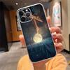 Чехол для телефона для iphone 17 Pro Max Air 16 15 14 13 Pro Max 15 16 Pro 15Plus Лунная ночь Планета Девушка