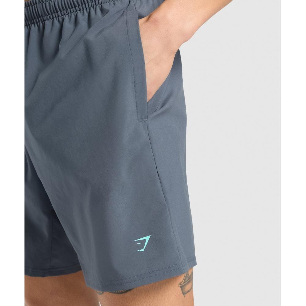 Gymshark Продолжайте показывать 7 шорт Titanium Blue A2b9x Ucmq