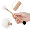 Rubber Head Percussion Sticks, Steel Tongue Drum Mallet Rubber Mallet Sticks Wooden Fish Drum Sticks with Wooden Handle