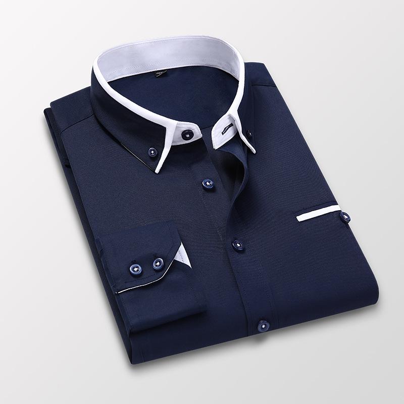Men's Spring and Fall Casual Shirt Business Men's Office Shirts