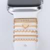 Украшение для ремешка Apple Watch Алмазные ювелирные подвески для браслета iWatch Силиконовые аксессуары для ремешка Galaxy watch 5/4/Classic/3