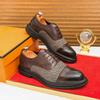 Fashion Retro Men Brock Leather Shoes Luxurious Men Comfortable Breathable Patchwork Fashionable Leather Shoes Social Shoes Sizes 38-46