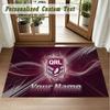 Crystal Velvet Square Rug Custom NameQueensland Maroons Pattern Non Slip Home Floor Decor Rug