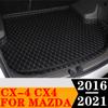 Sinjayer Car Trunk Mat ALL Weather Auto Tail Boot Luggage Pad Carpet High Side Cargo Liner Fit For Mazda CX-4 CX4 2016
