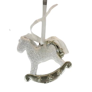 Rocking Horse Hanging Pendant White