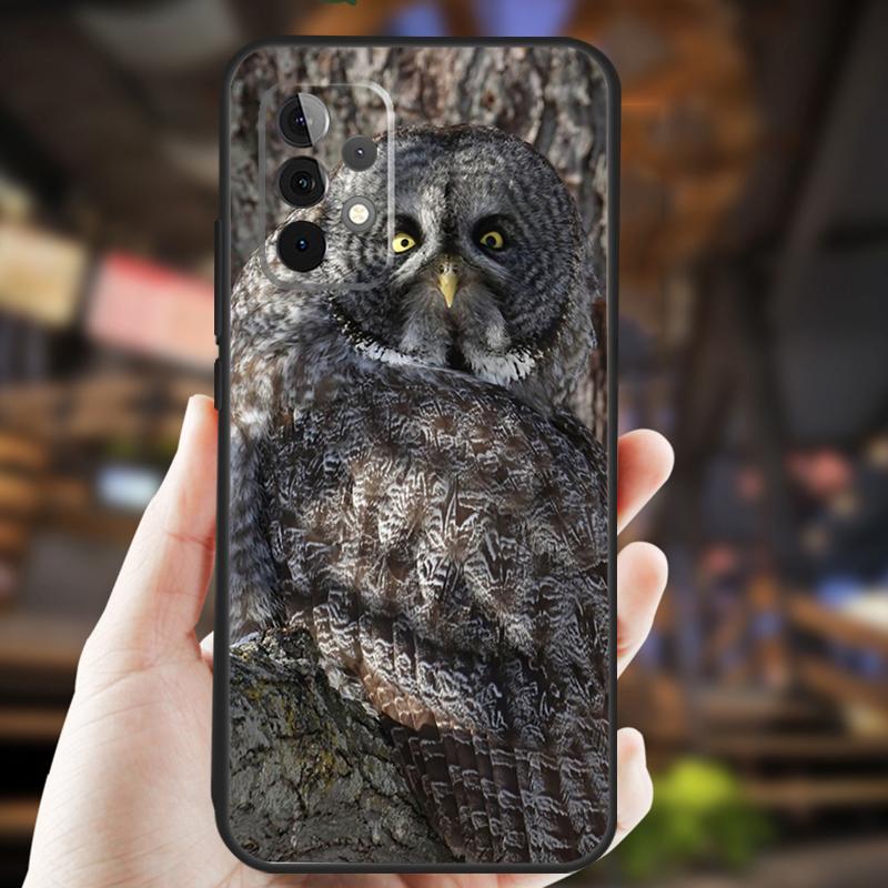 Camouflage Owl Case For Samsung Galaxy A15 A35 A55 A53 A33 A13 A36 A56 A26 A16 A22 A32 A52 A54 A34 A05 A06
