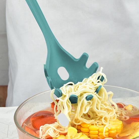 Набор нейлоновых кухонных принадлежностей, термостойкий, сервер для пасты, ложка и глубокий половник для супа, не содержит BPA, пищевые кухонные принадлежности с отверстиями для подвешивания