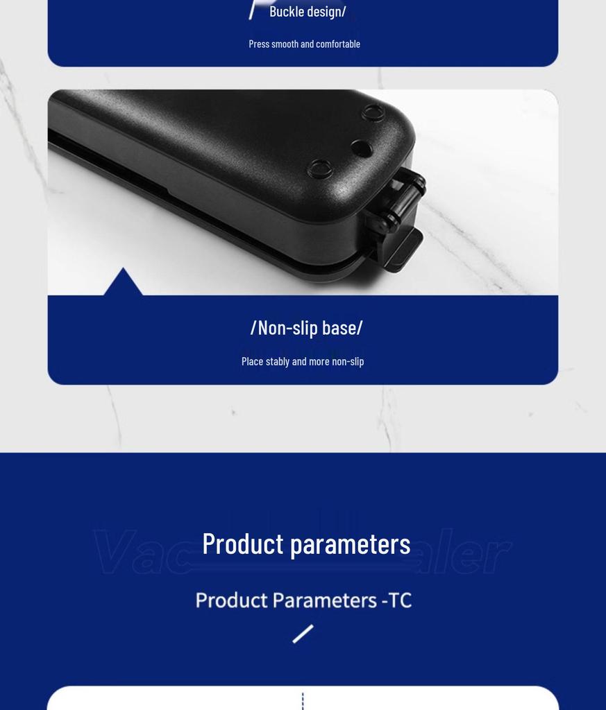 Compact Dual-Use Vacuum Sealer for Dry and Wet Food Preservation