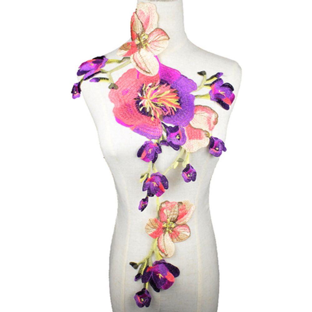 Craft Trim Wedding Dress Applique Embroidered Collar Clothes Patch Flower Neckline